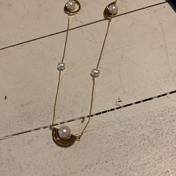 Tory Burch Spinning Cultured Freshwater Pearl Rosary Necklace, 35" nwt - Picture 2 of 5